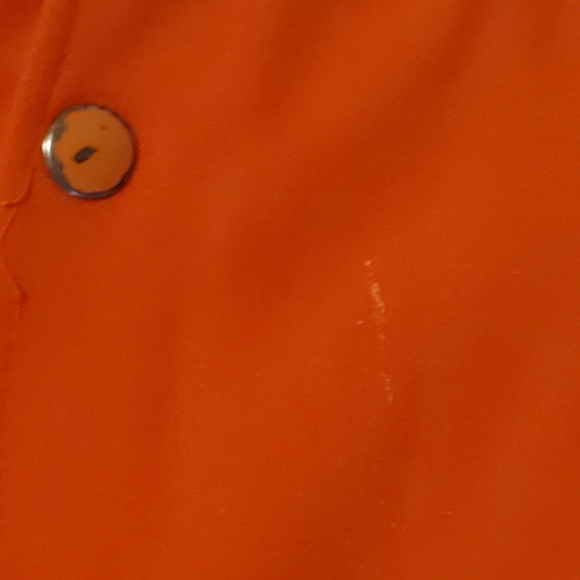 Vintage 1980s Orange White Embroidered Lightweight Varsity Jacket Large 80s #76 - Picture 3 of 16